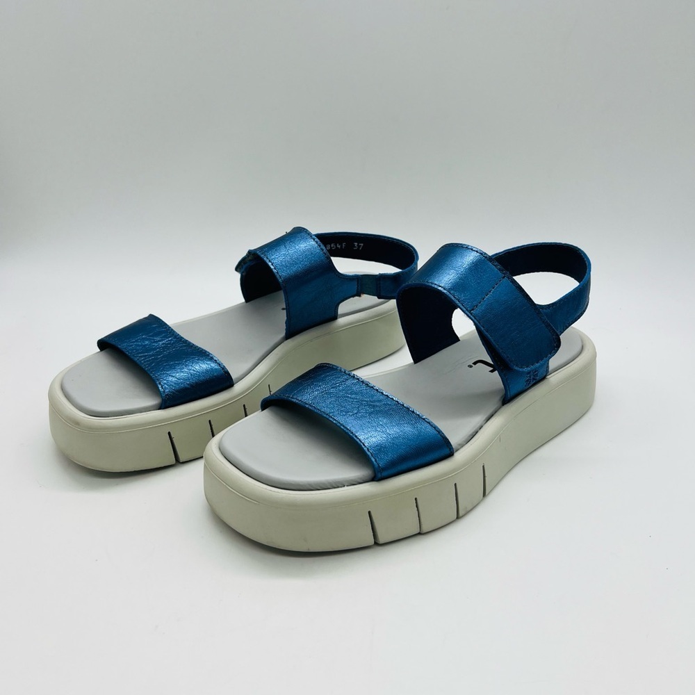 The Art Company Stylish Blue and Cream Women's Sandals by art Size 37